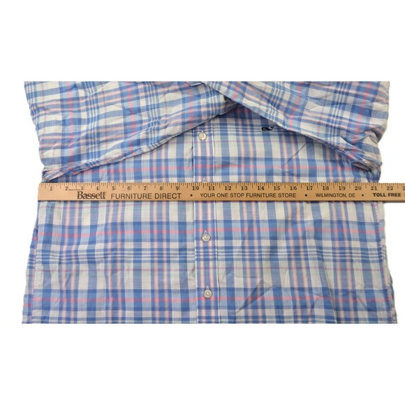 Vineyard Vines Mens Slim Fit Whale Shirt Plaid Button Down Long Sleeve Cotton M - Picture 6 of 8